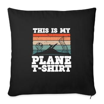 This is my level shirt - Sofa pillowcase 17,3'' x 17,3'' (45 x 45 cm) - black - Front