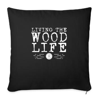 The Life of Wood - Sofa pillowcase 17,3'' x 17,3'' (45 x 45 cm) - black - Front
