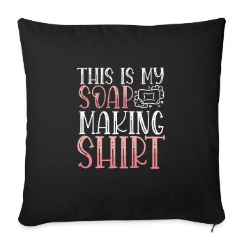 C’est ma jolie chemise de savon - Housse de coussin décorative 45 x 45 cm - noir - Devant