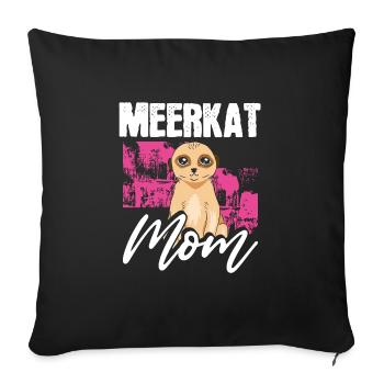 Mère Suricate - Housse de coussin décorative 45 x 45 cm - noir - Devant