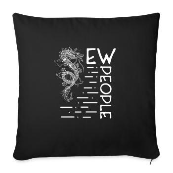 Ew People Dragon - Sofa pillowcase 17,3'' x 17,3'' (45 x 45 cm) - black - Front