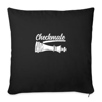 Roi Checkmate - Housse de coussin décorative 45 x 45 cm - noir - Devant