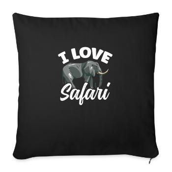 Ich liebe Safari - Sofakissenbezug 45 x 45 cm - Schwarz - Vorne