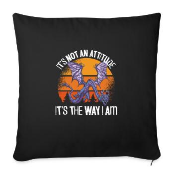 C’est la voie du dragon - Housse de coussin décorative 45 x 45 cm - noir - Devant