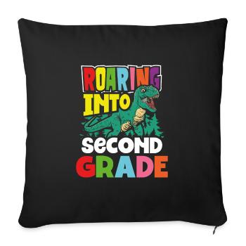 With roar In The 2nd class - Sofa pillowcase 17,3'' x 17,3'' (45 x 45 cm) - black - Front