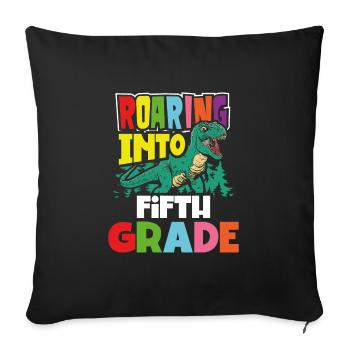Departure into the 5th grade - Sofa pillowcase 17,3'' x 17,3'' (45 x 45 cm) - black - Front