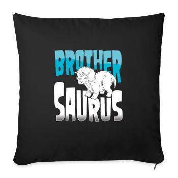 Frère Triceratops - Housse de coussin décorative 45 x 45 cm - noir - Devant