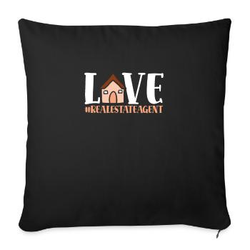 Chers courtiers - Housse de coussin décorative 45 x 45 cm - noir - Devant