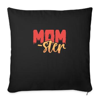 Creepy Momster - Sofa pillowcase 17,3'' x 17,3'' (45 x 45 cm) - black - Front