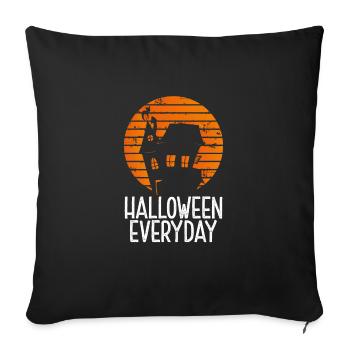 Tous les jours Halloween - Housse de coussin décorative 45 x 45 cm - noir - Devant