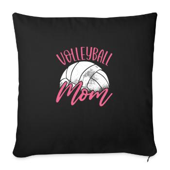 Volleyball mama - Sofa pillowcase 17,3'' x 17,3'' (45 x 45 cm) - black - Front