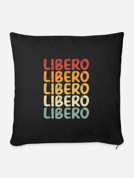 Volleyball Libero Retro - Sofakissenbezug 45 x 45 cm - Schwarz