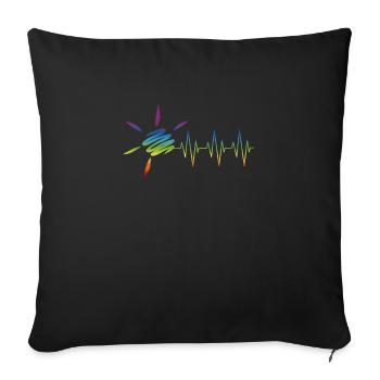 Frequency Of the Summer Sun - Sofa pillowcase 17,3'' x 17,3'' (45 x 45 cm) - black - Front