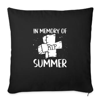 In memory of summer - Sofa pillowcase 17,3'' x 17,3'' (45 x 45 cm) - black - Front