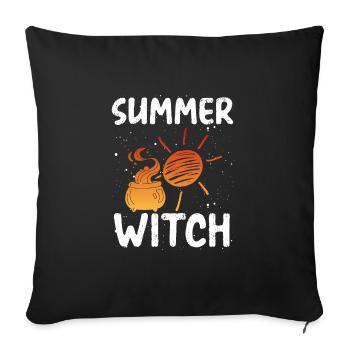 Summer Witch - Sofa pillowcase 17,3'' x 17,3'' (45 x 45 cm) - black - Front