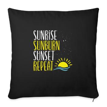Sunrise Sunburn - Sofa pillowcase 17,3'' x 17,3'' (45 x 45 cm) - black - Front