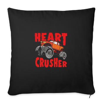 Truck heartbreaker - Sofa pillowcase 17,3'' x 17,3'' (45 x 45 cm) - black - Front