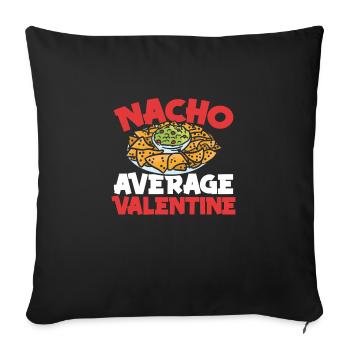 Nacho Average Food est à moi - Housse de coussin décorative 45 x 45 cm - noir - Devant