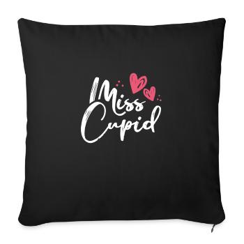 Miss Cupid - Sofa pillowcase 17,3'' x 17,3'' (45 x 45 cm) - black - Front