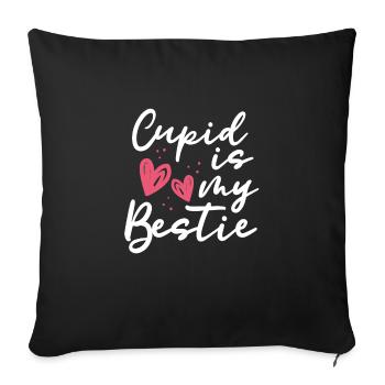 Amor Ist Mein Bester - Sofakissenbezug 45 x 45 cm - Schwarz - Vorne