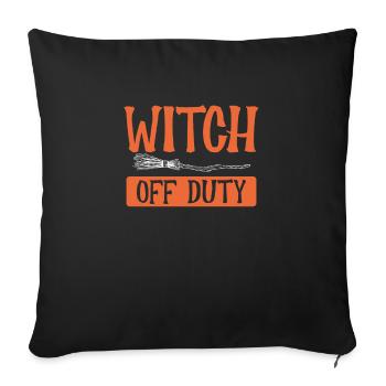 Sorcière hors service - Housse de coussin décorative 45 x 45 cm - noir - Devant
