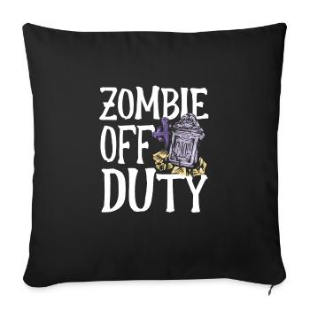 Zombie hors service - Housse de coussin décorative 45 x 45 cm - noir - Devant