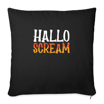 Cri d’Halloween - Housse de coussin décorative 45 x 45 cm - noir - Devant