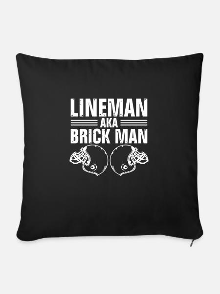 Lineman Aka Ziegelmann - Sofakissenbezug 45 x 45 cm - Schwarz