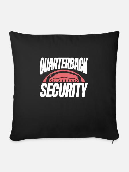 Quaterback security - Sofakissenbezug 45 x 45 cm - Schwarz