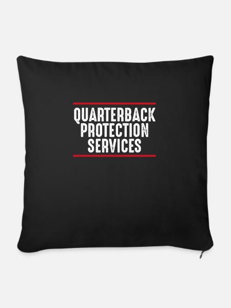 Quaterback Schutzdienste - Sofakissenbezug 45 x 45 cm - Schwarz