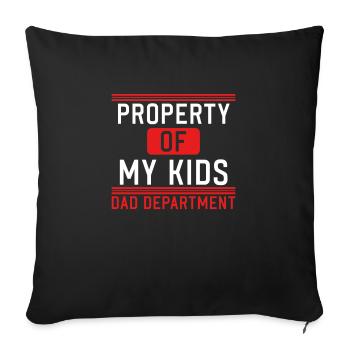 Eigentum Meiner Kinder - Sofakissenbezug 45 x 45 cm - Schwarz - Vorne