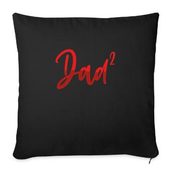 Papa High Two - Housse de coussin décorative 45 x 45 cm - noir - Devant