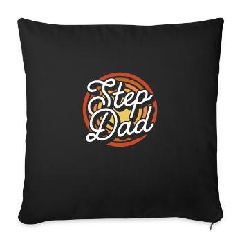 Beau-père Rétro vintage - Housse de coussin décorative 45 x 45 cm - noir - Devant