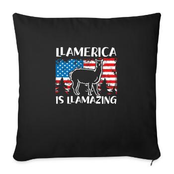 America is incredible - Sofa pillowcase 17,3'' x 17,3'' (45 x 45 cm) - black - Front