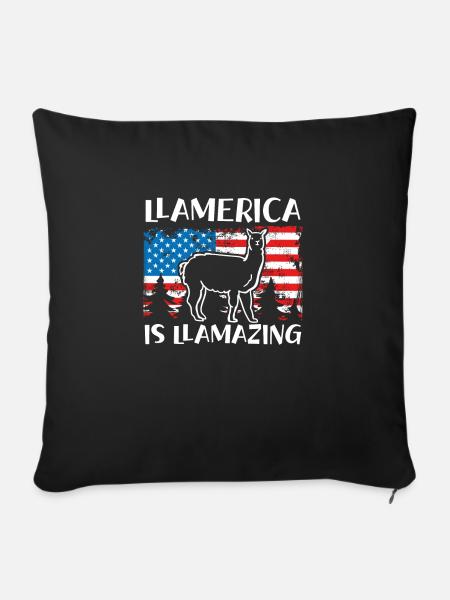 Amerika Ist Unglaublich - Sofakissenbezug 45 x 45 cm - Schwarz