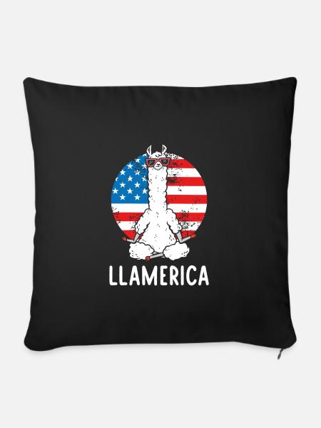 Amerika Ist Unglaublich - Sofakissenbezug 45 x 45 cm - Schwarz