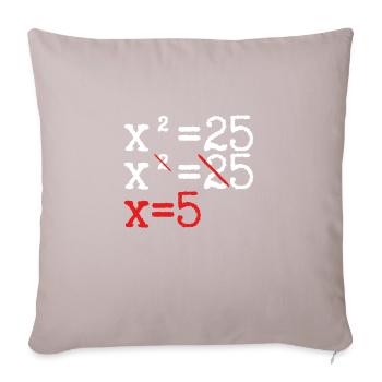 Le résultat de X est 5 - Housse de coussin décorative 45 x 45 cm - taupe clair - Devant