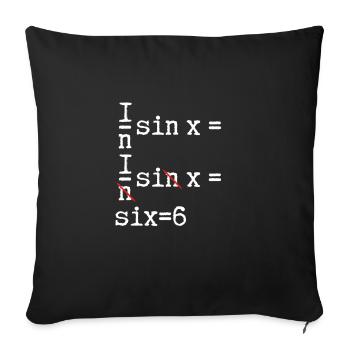 The Result of Sin is 6 - Sofa pillowcase 17,3'' x 17,3'' (45 x 45 cm) - black - Front