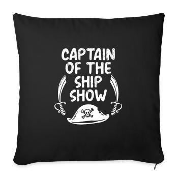 Capitaine du spectacle du navire - Housse de coussin décorative 45 x 45 cm - noir - Devant