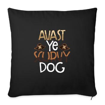Avast Du Scorbut Chien - Housse de coussin décorative 45 x 45 cm - noir - Devant