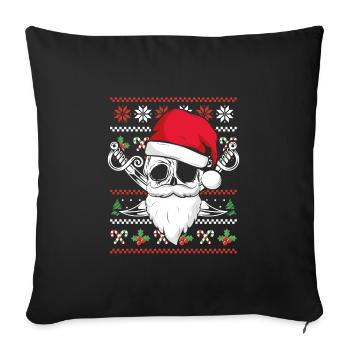 Pirate de Noël avec des épées - Housse de coussin décorative 45 x 45 cm - noir - Devant