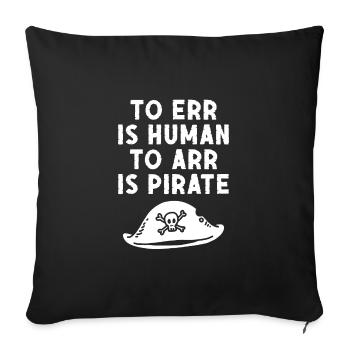 C’est un homme, un pirate - Housse de coussin décorative 45 x 45 cm - noir - Devant