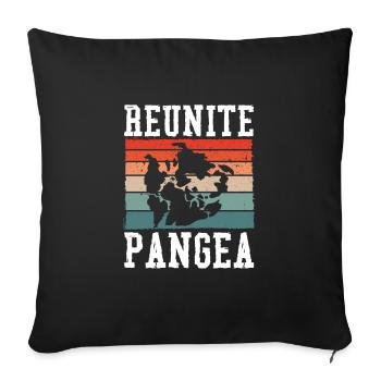 Reunite Pangea - Sofa pillowcase 17,3'' x 17,3'' (45 x 45 cm) - black - Front