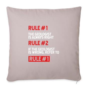 Geologist Rules - Sofa pillowcase 17,3'' x 17,3'' (45 x 45 cm) - light taupe - Front