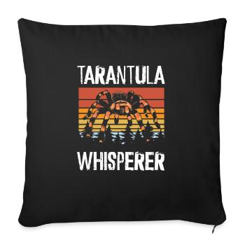Tarantula Whisperer Retro - Sofa pillowcase 17,3'' x 17,3'' (45 x 45 cm) - black - Front
