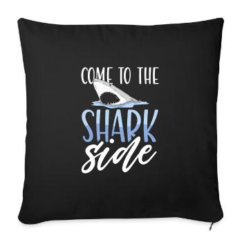 Venez du côté des requins - Housse de coussin décorative 45 x 45 cm - noir - Devant