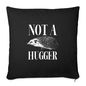 Pas de câlin - Housse de coussin décorative 45 x 45 cm - noir - Devant