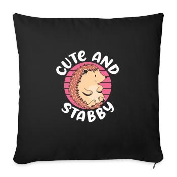 Sweet and firm - Sofa pillowcase 17,3'' x 17,3'' (45 x 45 cm) - black - Front