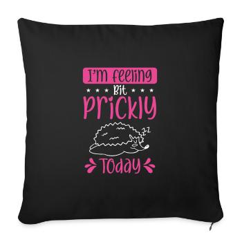 I feel irritable today - Sofa pillowcase 17,3'' x 17,3'' (45 x 45 cm) - black - Front