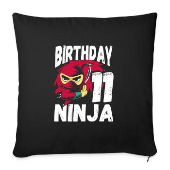 Cool Ninja pour vos 11 ans - Housse de coussin décorative 45 x 45 cm - noir - Devant